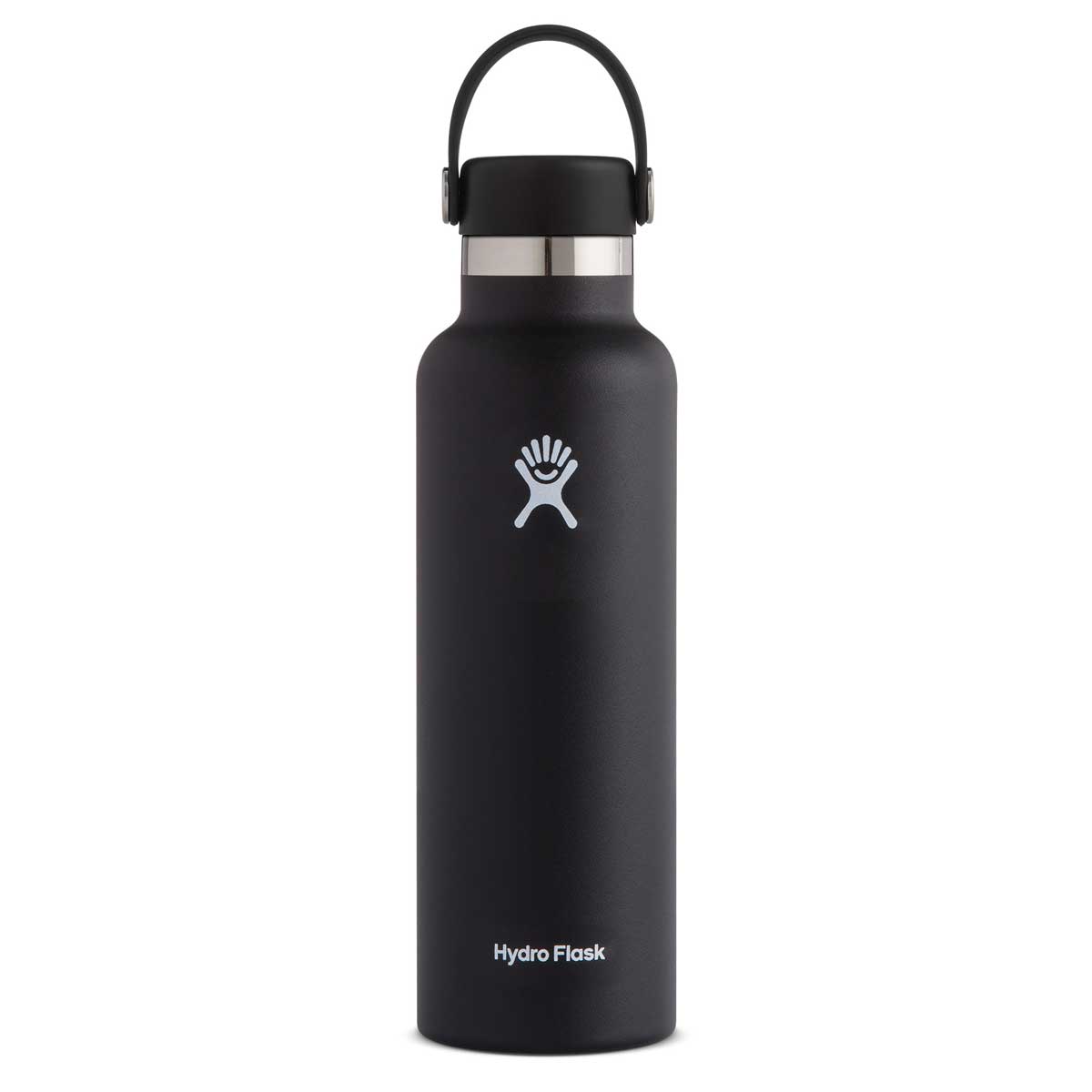 Hydro Flask Standard Mouth Insulated Water Bottle with Flex Cap 21 oz in Black
